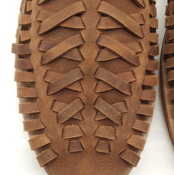 Nisolo Huarache Slip On Men’s Tobacco Leather Sandal Shoes Size 12.5 main image 6